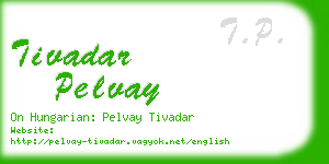 tivadar pelvay business card